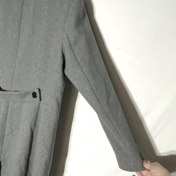 1 Madison Luxe Outerwear Grey Wool Blend Long Overcoat XL - Picture 9 of 12